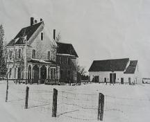 Old Kingston Hall when it was a manse, circa 1900.; Village of Rexton