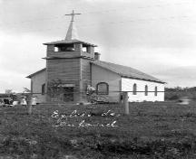 The Catholic Church of St. Thomas Provincial Historic Resource, near Duhamel (date unknown); Missionary Oblates, Grandin Archives at the Provincial Archives of Alberta, OB.1942, n.d.