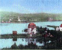 Rear view of Old Grand Narrows Hotel, Grand Narrows, NS, circa 1888.; Courtesy of owners.