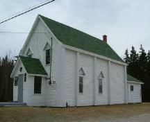 Southeast perspective of the Greenville African Baptist Church, Greenville, Yarmouth County, NS, 2006.; Heritage Division, NS Dept. of Tourism, Culture & Heritage, 2006