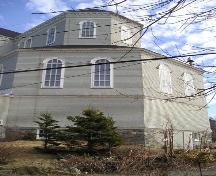 Rear elevation, Sainte Marie Church, Church Point, NS, 2004.; Heritage Division, NS Dept. of Tourism, Culture and Heritage, 2004.