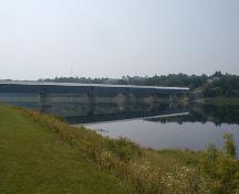 Panoramic view of the bridge, river and immediate landscape; PNB 2004