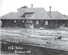 Gare du ICR de Chatham, vers 1913; PANB