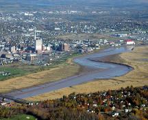 The "Bend" in the Petitcodiac River defined the growth of Moncton's downtown by being a natural site for settlement, industry and tourism.  ; Moncton Times & Transcript