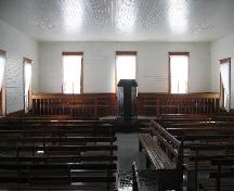 Interior of the Church of Swift Current Mennonite Heritage Village.; Clint Robertson, 2006.