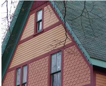 Showing detail of alternating shingle patterns; Province of PEI, 2005