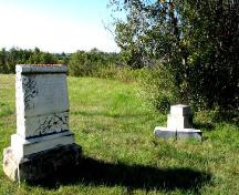 Close-up of burial markers in cemetery, 2005.; City of Saskatoon, Kathy Szalasznyj, 2005.
