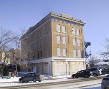 View of the front elevations of the Grand Hotel / Hagmann Block from the northwest mid-block adjacent to 98 Street (March 2006); City of Edmonton, 2006