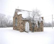 View of front facade of St. Lucy's Anglican Church, 2005.; Saskatchewan Architectural Heritage Society, Frank Korvemaker, 2006.