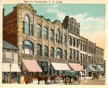 Showing current building - second from right; Postcard Image, Doug Murray, Postal Historian