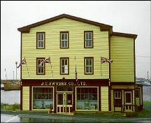 Philip Templeman/J.T. Swyers General Store, front facade, circa 1995, prior to addition to left side of building; HFNL 1998