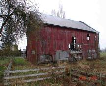 Exterior view of the Dixon Barn; Township of Langley, 2006