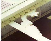 Showing decorative bracket on verandah; Victoria Seaport Eco-museum Collection