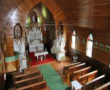 Interior view of Our Lady of the Assumption Roman Catholic Church, Oakburn area, 2006; Historic Resources Branch, Manitoba Culture, Heritage and Tourism, 2006