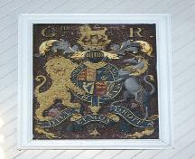 Coat of Arms painted during the Reign of King George III of England, who reigned betweent the 18tha nd 19th centuries.  Provenance unknown.; HFNL/ 2006