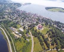 Aerial view of Lunenburg Academy, from the north west.; Heritage Division, NS Dept. of Tourism, Culture and Heritage, 2005.