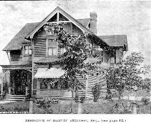 169 Botsford Street (Atkinson Residence) as it appeared in an 1892 publication of the Saint John Daily Sun.; Moncton Museum
