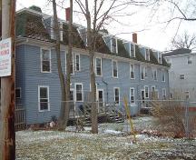 back elevation, Wallace Row House, Wolfville, NS, 2006; Heritage Division, NS Dept. of Tourism, Culture and Heritage, 2006