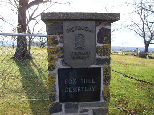 Fox Hill Cemetery sign
