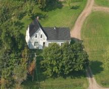 Aerial view of the house; Memramcook Valley Historical Society