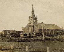 Ancienne Église de Tracadie - 1ère Église de pierre - Construite en 1874 sur le même site que l'église actuelle; Town of Tracadie-Sheila
