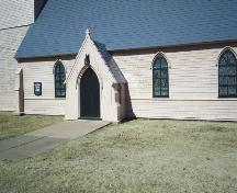 St. Paul's Anglican Church - Original Entry Door - Main Entrance from 1856 construction ; Town of Sackville