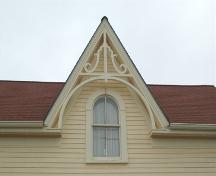 Front dormer detail of Riordan-Francis house, Annapolis Royal, Nova Scotia; Heritage Division, NS Dept. of Tourism, Culture and Heritage, 2007