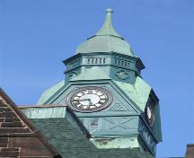 Clock tower, Old Amherst Post Office, Amherst, Nova Scotia, 2006.
; Heritage Division, NS Dept. of Tourism, Culture and Heritage, 2006.