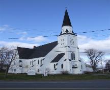 Front and west elevation, St. James United Church, Great Village, Nova Scotia, 2006.; Heritage Division, NS Dept. of Tourism, Culture and heritage, 2006.