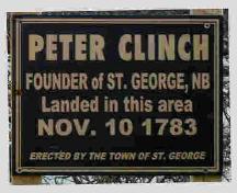 La plaque situé où Peter Clinch a débarqué; Norma Stewart