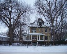 Primary elevation, from the east, of the Johnson House, Brandon, 2004; Historic Resources Branch, Manitoba Culture, Heritage and Tourism, 2004