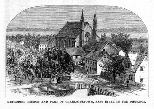 Methodist Mission House shown in engraving