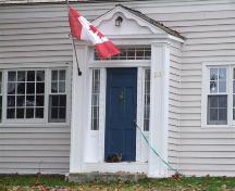Front entrance, Kinsman-Salsman House, Grafton, Nova Scotia, 2006.

; Heritage Division, NS Dept. of Tourism, Culture and Heritage, 2006.