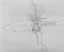 "Proposed alterations to the road from Halifax to Mount Uniacke", anonymous, 1821-25.; Nova Scotia Archives and Records Management NSM neg. no. N-18326