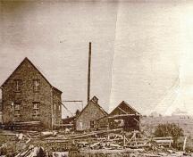 Sawmill, flour mill and grist mill were re-built in 1906, built were completely destroyed in 1930; Valmond Léger Collection