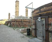 Beehive-style downdraft kilns with Dirt Hills in background, 2004.; Unknown