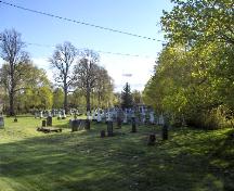 View from the east - darker foreground stones are early Roman Catholic graves; City of Charlottetown, Natalie Munn, 2007