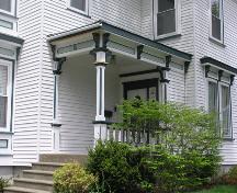 Frederick Prince House, Truro, porch detail, 2004; Heritage Division, N.S. Dept. of Tourism, Culture and Heritage, 2004