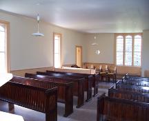 Interior view of St. George's Anglican Church, Glenora, 2005; Historic Resources Branch, Manitoba Culture, Heritage and Tourism, 2005