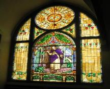 Stained glass window in the New Stockholm Lutheran Church, 2006.; Government of Saskatchewan, Brett Quiring, 2006.