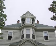 C. A. MacQuarrie House, central bay and dormer, 2004; Heritage Division, NS Dept. of Tourism, Culture and Heritage, 2004
