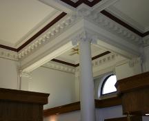 Interior view of a ceiling at the Merchants Bank Building, Brandon, 2005; Historic Resources Branch, Manitoba Culture, Heritage & Tourism 2005