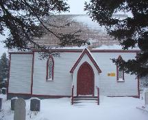 View of St. Mary's Anglican Church and Cemetery, Elliston, showing front of church, 2006/01/12; L Maynard, HFNL, 2007