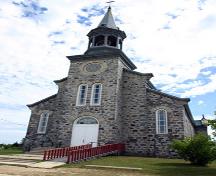 Primary elevation, from the west, of Our Lady of Seven Sorrows Roman Catholic Church, Camperville, 2006; Historic Resources Brance, Manitoba Culture, Heritage and Tourism, 2006