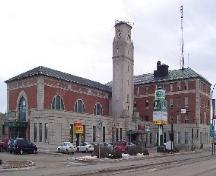 Front facade of Old CPR Station featuring the clock tower.; Steve Tompkins, 2006