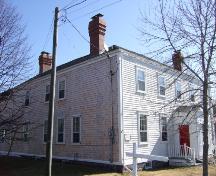 This photograph shows the side view of the building with inset chimneys, 2007.; Town of St. Andrews