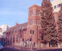 Exterior southeast view of the Red Deer Armoury / Fire Hall No. 1 (December 2003); City of Red Deer, 2003