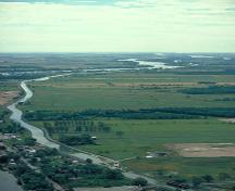 Vue aérienne du canal de Saint-Ours.; Parks Canada Agency/Agence Parcs Canada