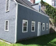 Rear and south elevation, Kennedy House, Sydney, Nova Scotia, 2007.
; Heritage Division, NS Dept. of Tourism, Culture and Heritage, 2007.