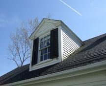 This photograph shows one of the gabled dormers on Cory Cottage, 2007; Town of St. Andrews
